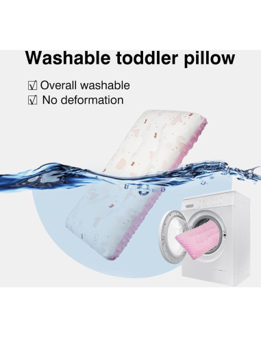 Almohada para Niños RESTIRY 100% Algodón Rosa 48x28 cm