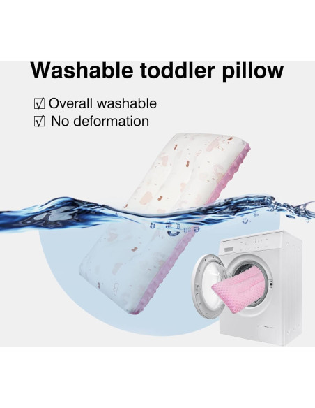 Almohada para Niños RESTIRY 100% Algodón Rosa 48x28 cm