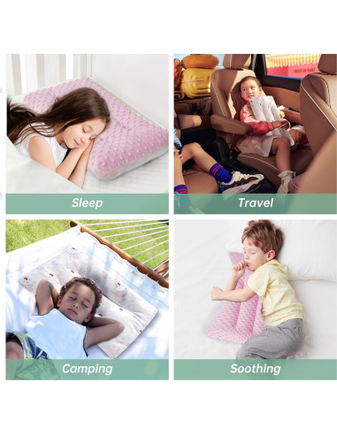 Almohada para Niños RESTIRY 100% Algodón Rosa 48x28 cm