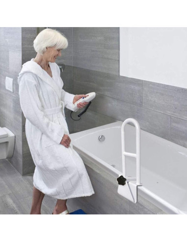 Barra de Seguridad para Bañera MOASKER Blanca - Acero Ajustable