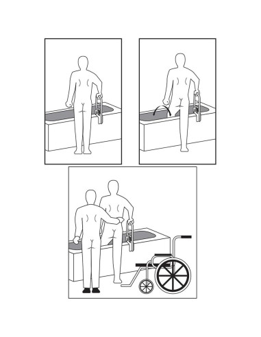 Barra de Seguridad para Bañera MOASKER Blanca - Acero Ajustable