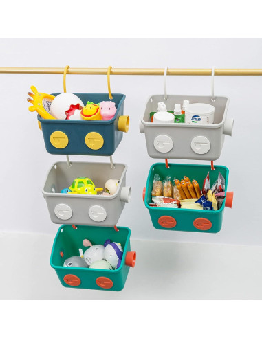 Organizador de Juguetes de Baño LUFOFOX Robot Colorido 3 Cestas