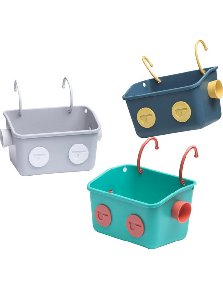 Organizador de Juguetes de Baño LUFOFOX Robot Colorido 3 Cestas