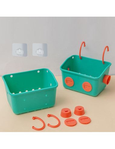 Organizador de Juguetes de Baño LUFOFOX Robot Colorido 3 Cestas