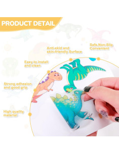 Pegatinas Antideslizantes para Bañera PRATIQUE - Dinosaurios 12 Páginas 2