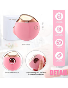 Cortador de Uñas Automático Minatee Rosa, Eléctrico y Seguro 2