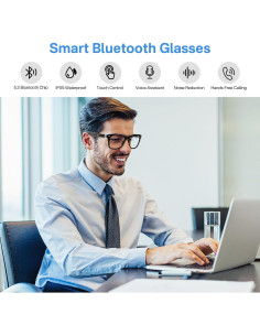 Gafas Inteligentes GenXenon MZ08 Bluetooth con Luz Azul 2