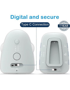 Monitor de Bebé de Audio Crown TimeFlys, Temperatura y Cuna 2