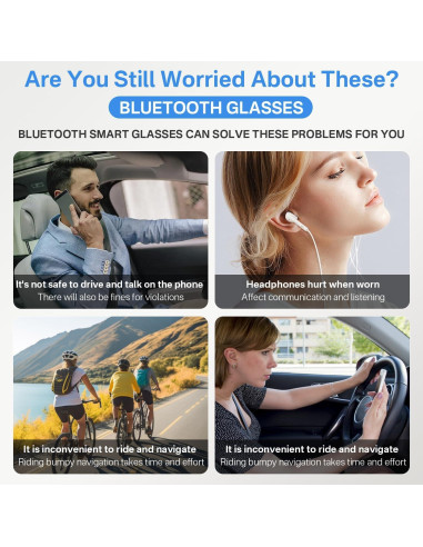 Gafas Inteligentes GenXenon MZ08 Bluetooth con Luz Azul