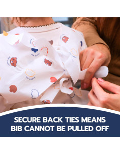 Baberos Desechables Eli con Amor - Manga Larga Oso Dormilón, 10 Unidades 2