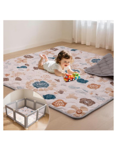 Alfombra de Juego Duwenem 127x127 cm Suave y Lavable