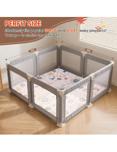 Alfombra de Juego Duwenem 127x127 cm Suave y Lavable 2