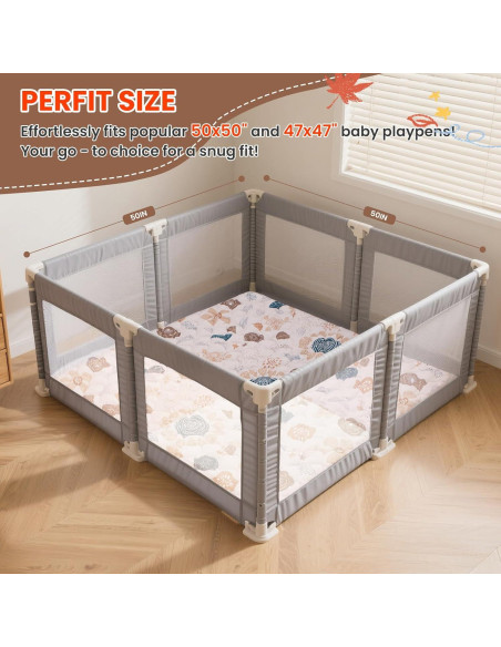 Alfombra de Juego Duwenem 127x127 cm Suave y Lavable