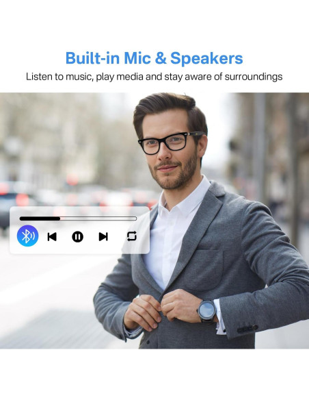 Gafas Inteligentes GenXenon MZ08 Bluetooth con Luz Azul Gafas Inteligentes GenXenon MZ08 Bluetooth con Luz Azul