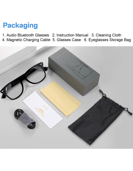 Gafas Inteligentes GenXenon MZ08 Bluetooth con Luz Azul Gafas Inteligentes GenXenon MZ08 Bluetooth con Luz Azul