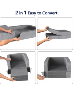 Cama de Viaje para Niños Derson 2 en 1 Plegable Gris 2