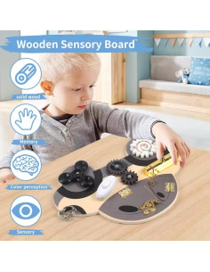 Tablero Ocupado Montessori Sozbkelns para Niños 2-4 Años 2