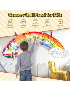 Panel Sensorial Arcoíris GIASSVIO 25.4x12.7 cm para Niños 2