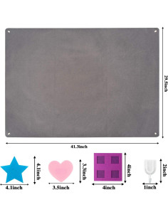 Conjunto de Formas de Fieltro WATINC 59 Piezas 1.07m 2