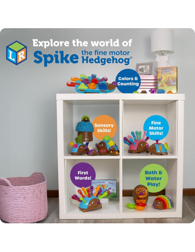Spike el Erizo de Motricidad Fina - Recursos de Aprendizaje, 11 Piezas, 18 Meses+