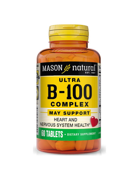 Mason Natural Ultra B-100 Complejo Vitaminas B 100 Tabletas