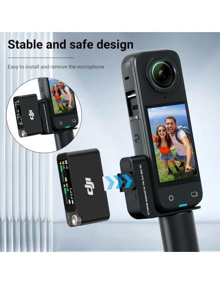 Soporte de Micrófono CYNOVA para Insta360 X4/X3 con Cable 3.5mm