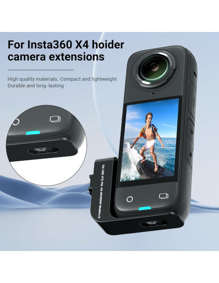 Soporte de Micrófono CYNOVA para Insta360 X4/X3 con Cable 3.5mm