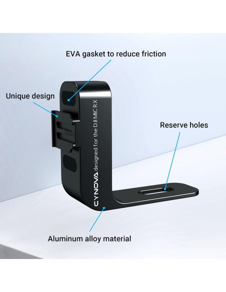 Soporte de Micrófono CYNOVA para Insta360 X4/X3 con Cable 3.5mm