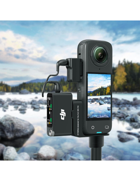 Soporte de Micrófono CYNOVA para Insta360 X4/X3 con Cable 3.5mm