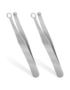 2 Pinzas Recortadoras de Vello Nasal Acero Inoxidable QfwdfcTrenz