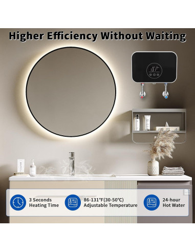 Calentador de Agua Instantáneo Kweetle 5500W 110V Bajo Fregadero