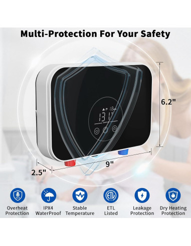 Calentador de Agua Instantáneo Kweetle 5500W 110V Bajo Fregadero