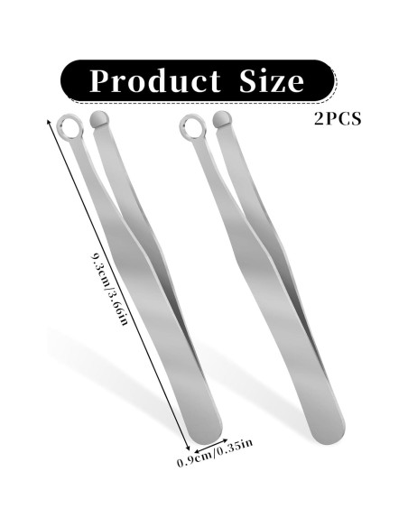 2 Pinzas Recortadoras de Vello Nasal Acero Inoxidable QfwdfcTrenz