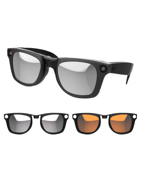 Clip Polarizado RCstyle para Ray-Ban Meta Wayfarer L Gris/Naranja