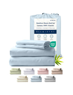 Juego de Sábanas de Viscosa de Bambú Ella Jayne Completo 4 Piezas