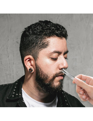 2 Pinzas Recortadoras de Vello Nasal Acero Inoxidable QfwdfcTrenz