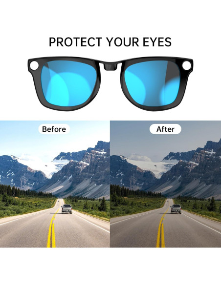 Clip Polarizado RCstyle para Ray-Ban Meta Wayfarer L Gris/Naranja