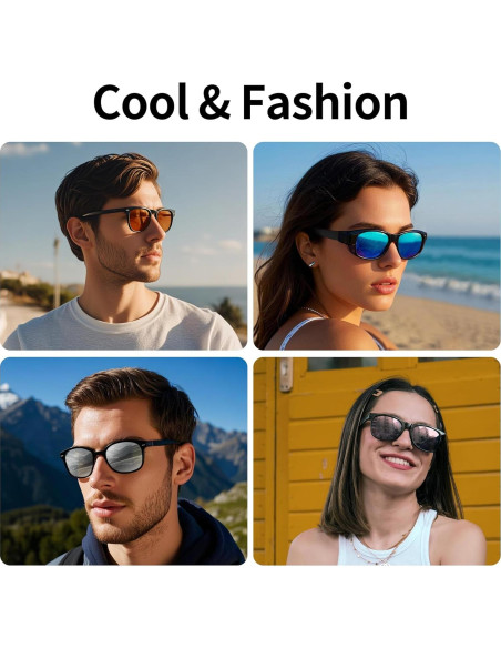 Clip Polarizado RCstyle para Ray-Ban Meta Wayfarer L Gris/Naranja