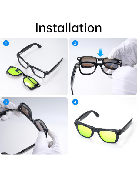 Clip Polarizado RCstyle para Ray-Ban Meta Wayfarer L Gris/Naranja