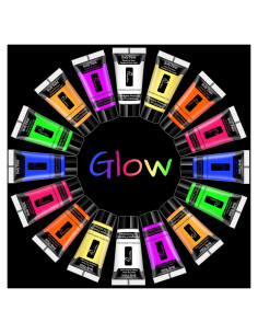 Pintura Luminosa NewWay para Cara y Cuerpo 8 Colores 20.7 ml