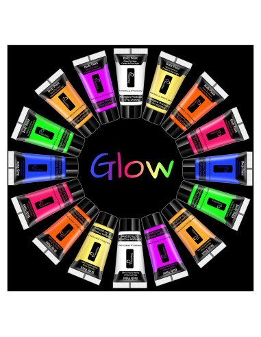 Pintura Luminosa NewWay para Cara y Cuerpo 8 Colores 20.7 ml