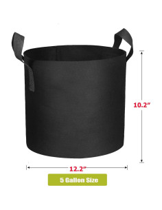 Paquete de 24 bolsas de cultivo Cavisoo 19L con asas reforzadas 2