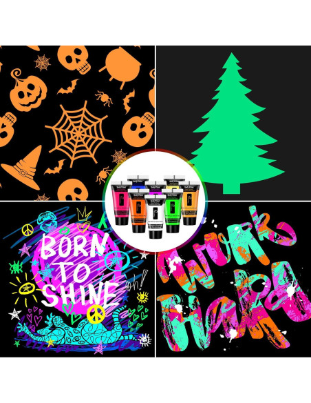 Pintura Luminosa NewWay para Cara y Cuerpo 8 Colores 20.7 ml