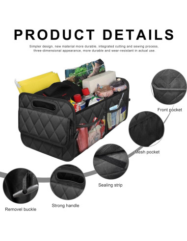 Organizador de Maletero de Coche NYTKL Blanco Impermeable