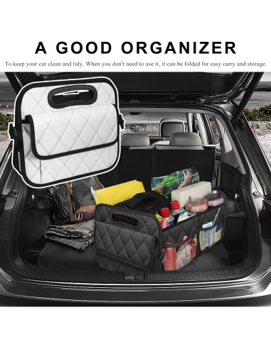Organizador de Maletero de Coche NYTKL Blanco Impermeable