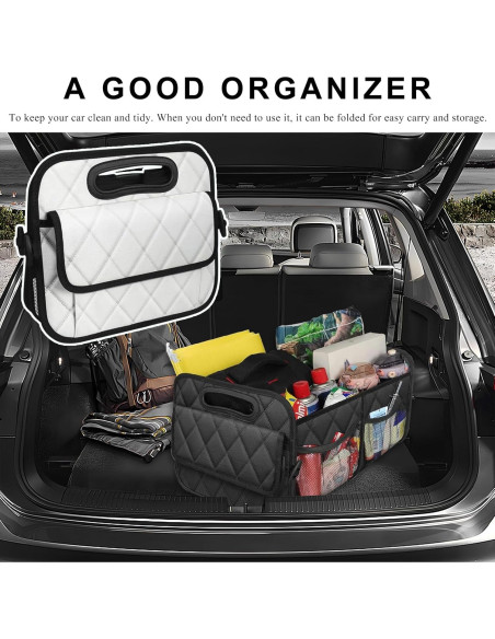 Organizador de Maletero de Coche NYTKL Blanco Impermeable