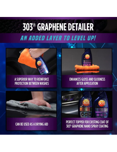 Spray Detallador de Grafeno 303 Products 24oz - Protección UV y Brillo