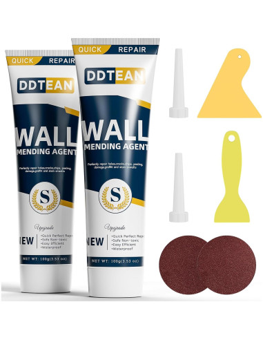 Kit de Reparación de Drywall DDTEAN - 2 Paquetes Masilla 199.58g
