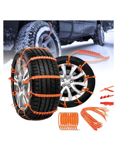 Cadenas Antideslizantes Reutilizables Yilia para Nieve - 10 Piezas