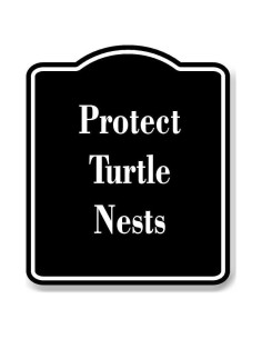 Señal de Aluminio Proteger Nidos de Tortugas 21.6x25.4cm